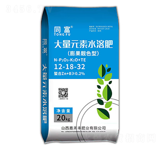 膨果靚色型水溶肥12-18-32-同富-嘉禾豐